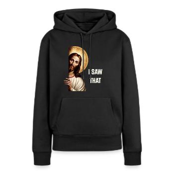 Jésus Freak Jésus Christ Meme Bible Chrétienne - Sweat à capuche Premium bio Femme - noir - Devant - Julia (174cm)