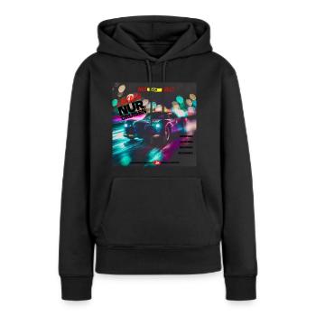 Einfach nur cruisen: Mein Motto! - Frauen Premium Bio Hoodie - Schwarz - Vorne - Julia (174cm)