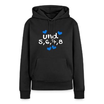Danse danse cours de danse Rythme - Sweat à capuche Premium bio Femme - noir - Devant - Julia (174cm)