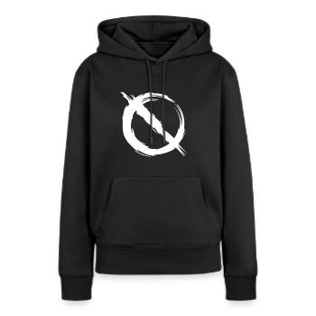 Interdiction interdite - Sweat à capuche Premium bio Femme - noir - Devant - Julia (174cm)