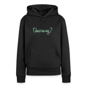Umarmung? - Frauen Premium Bio Hoodie - Schwarz - Vorne - Julia (174cm)