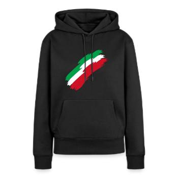 Iran - Fahne - Farben - Landesfarben - Geschenk - Frauen Premium Bio Hoodie - Schwarz - Vorne - Julia (174cm)