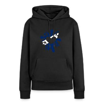 Israël symbole drapeau tache de couleurs cadeau - Sweat à capuche Premium bio Femme - noir - Devant - Julia (174cm)