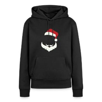Joyeux Noël Joyeux Noël Cadeau - Sweat à capuche Premium bio Femme - noir - Devant - Julia (174cm)