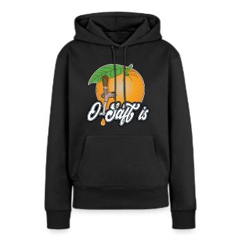 O jus est! Cadeau, Fitness, Santé - Sweat à capuche Premium bio Femme - noir - Devant - Julia (174cm)