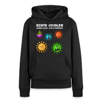 Tirol Virus, Ischgl, Superspreader Corona Mutation - Frauen Premium Bio Hoodie - Schwarz - Vorne - Julia (174cm)