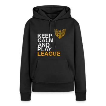 keep calm and play league lvl 7 legends gaming - Women’s Premium Organic Hoodie - black - Front - Julia (174cm)