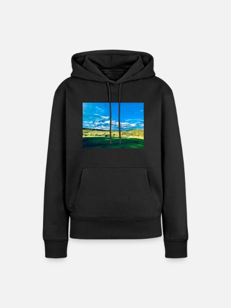 Himmel - Frauen Premium Bio Hoodie - Schwarz