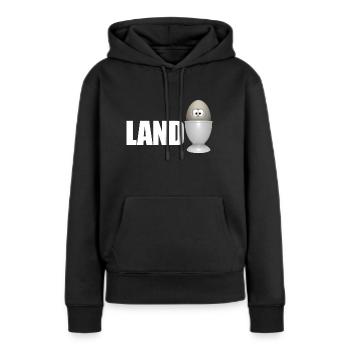 Landei - Frauen Premium Bio Hoodie - Schwarz - Vorne - Julia (174cm)