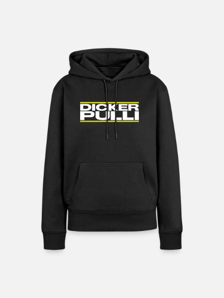 DICKER PULLI - Frauen Premium Bio Hoodie - Schwarz
