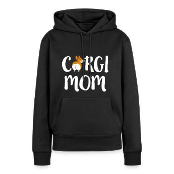 Mum Corgi Puppy Dog Gift Welsh Pembroke - Women’s Premium Organic Hoodie - black - Front - Julia (174cm)