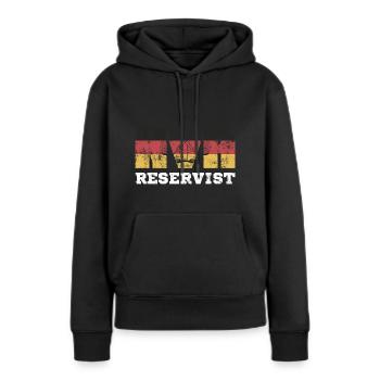 NVA reservist DDR Ostdeutschland Geschenk Ossi - Frauen Premium Bio Hoodie - Schwarz - Vorne - Julia (174cm)