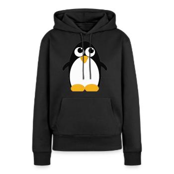 Pinguin (penguin) 01 - Frauen Premium Bio Hoodie - Schwarz - Vorne - Julia (174cm)