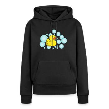 Canards de bain - Sweat à capuche Premium bio Femme - noir - Devant - Julia (174cm)
