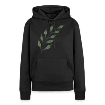 Sheet Branch Icon - Women’s Premium Organic Hoodie - black - Front - Julia (174cm)