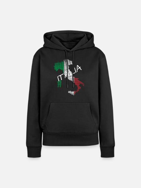 Italia italia - Frauen Premium Bio Hoodie - Schwarz