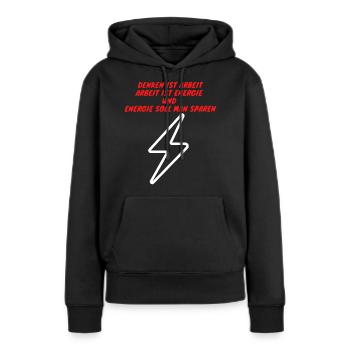 Gas Kosten - Frauen Premium Bio Hoodie - Schwarz - Vorne - Julia (174cm)