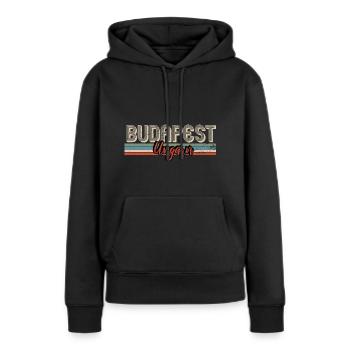 Budapest Ungarn - Frauen Premium Bio Hoodie - Schwarz - Vorne - Julia (174cm)
