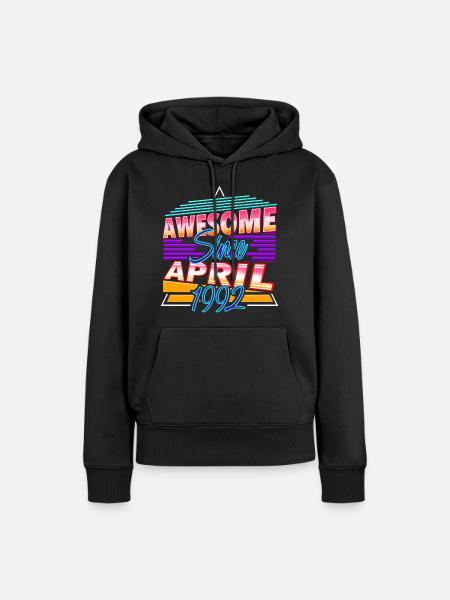 April 1992 - Frauen Premium Bio Hoodie - Schwarz
