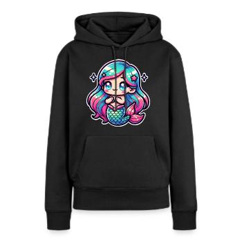 Meerjungfrau - Frauen Premium Bio Hoodie - Schwarz - Vorne - Julia (174cm)