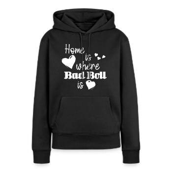 Zuhause in Bad Boll - Home is where Bad Boll is - Frauen Premium Bio Hoodie - Schwarz - Vorne - Julia (174cm)