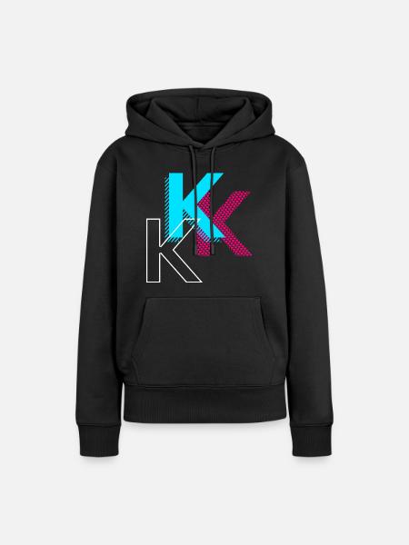 K - Frauen Premium Bio Hoodie - Schwarz