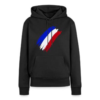 Formen und Farben - Frauen Premium Bio Hoodie - Schwarz - Vorne - Julia (174cm)