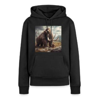 Mammouth - Sweat à capuche Premium bio Femme - noir - Devant - Julia (174cm)