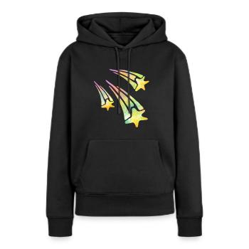 Sternschnuppen - Frauen Premium Bio Hoodie - Schwarz - Vorne - Julia (174cm)