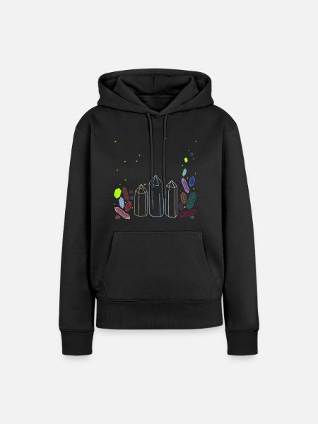 Gems & Stars - Frauen Premium Bio Hoodie - Schwarz