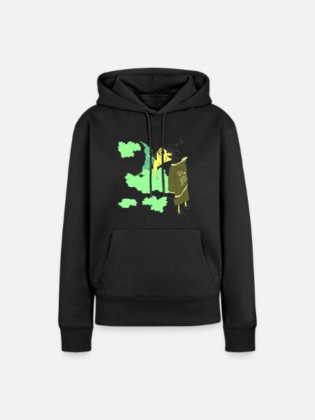 NIE MEHR - Frauen Premium Bio Hoodie - Schwarz