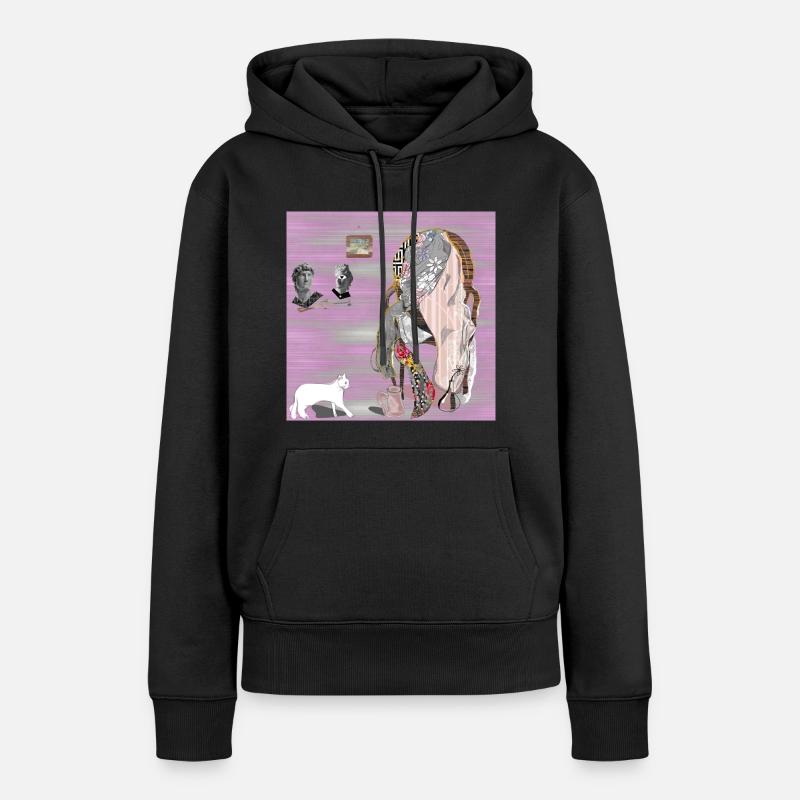 Chaise de Reflections Glitched - Sweat à capuche Premium bio Femme - noir
