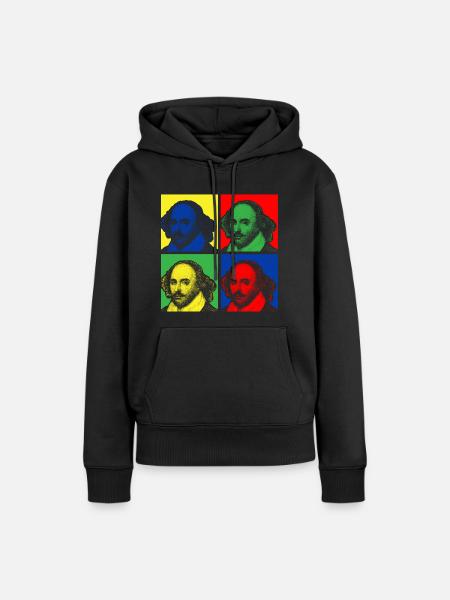 SHAKESPEARE - Frauen Premium Bio Hoodie - Schwarz