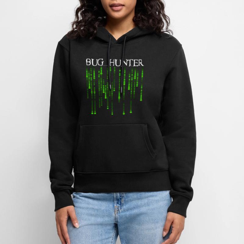 Bug Hunter - Neon Green Source Code Bugs Women’s Premium Organic Hoodie
