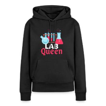 Königin des Labors, Queen of the lab - Sweat à capuche Premium bio Femme - noir - Devant - Julia (174cm)