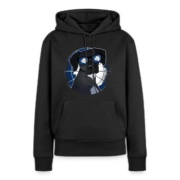 Antarctique - Sweat à capuche Premium bio Femme - noir - Devant - Julia (174cm)