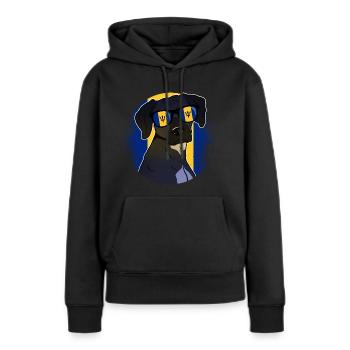 Barbados - Frauen Premium Bio Hoodie - Schwarz - Vorne - Julia (174cm)
