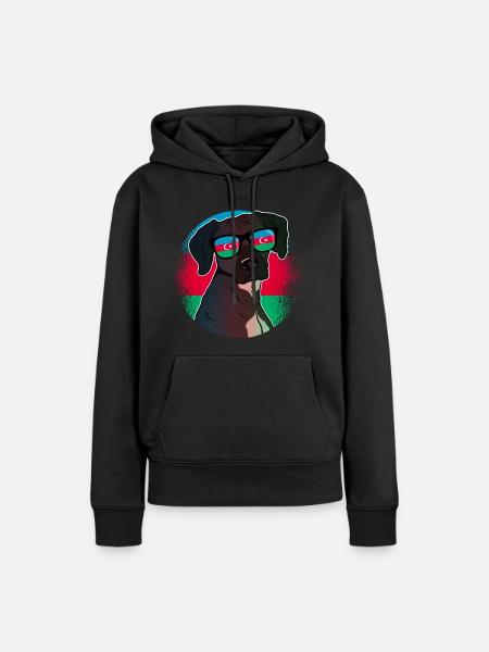 Aserbaidschan - Frauen Premium Bio Hoodie - Schwarz