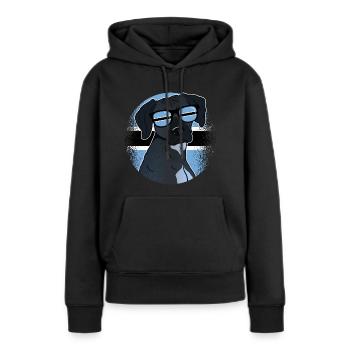 Botswana - Sweat à capuche Premium bio Femme - noir - Devant - Julia (174cm)