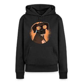 Bali - Sweat à capuche Premium bio Femme - noir - Devant - Julia (174cm)