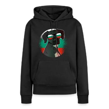 Bulgarien - Frauen Premium Bio Hoodie - Schwarz - Vorne - Julia (174cm)