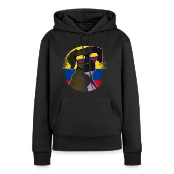 Kolumbien - Frauen Premium Bio Hoodie - Schwarz - Vorne - Julia (174cm)