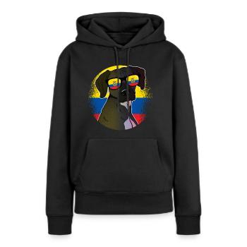 Ecuador - Frauen Premium Bio Hoodie - Schwarz - Vorne - Julia (174cm)