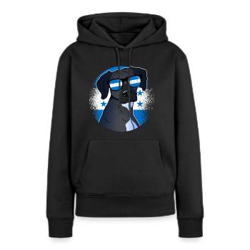 Honduras - Sweat à capuche Premium bio Femme - noir - Devant - Julia (174cm)