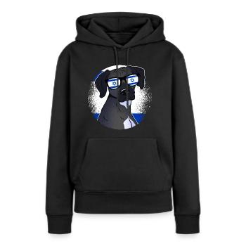 Israel - Frauen Premium Bio Hoodie - Schwarz - Vorne - Julia (174cm)