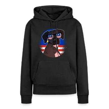 Malaisie - Sweat à capuche Premium bio Femme - noir - Devant - Julia (174cm)