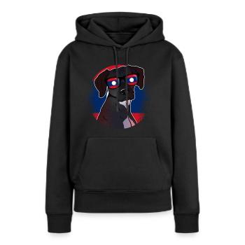 Laos - Sweat à capuche Premium bio Femme - noir - Devant - Julia (174cm)