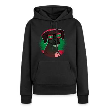 Maldives - Sweat à capuche Premium bio Femme - noir - Devant - Julia (174cm)