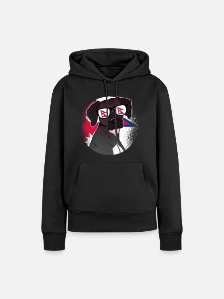 Nepal - Frauen Premium Bio Hoodie - Schwarz