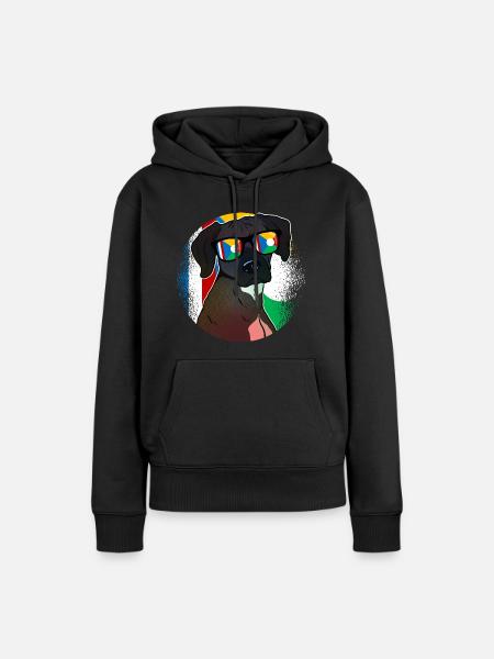 Réunion - Frauen Premium Bio Hoodie - Schwarz
